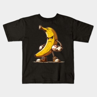 Funny Banana Baseball Kids T-Shirt